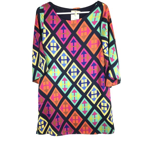 Womens Boho Dress Size Small Colorful Hippie Bell Sleeves NWT - Picture 1 of 8